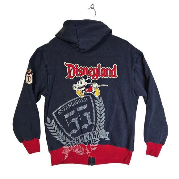 Vintage Disney 55 Sm Mickey Mouse Fully embroidered Full Zip Sweatshirt Hoodie - Picture 2 of 16
